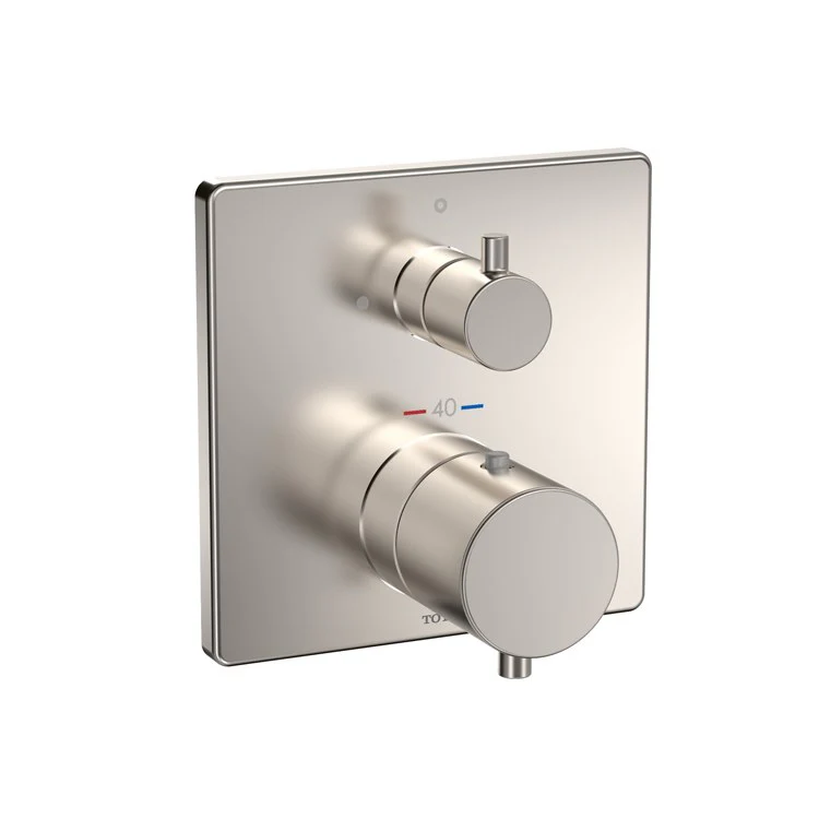 Thermostatic Trim with Volume Control Square 2 Knob Polished Chrome for Requires Mini Unit TBN01001U - Frankwebs