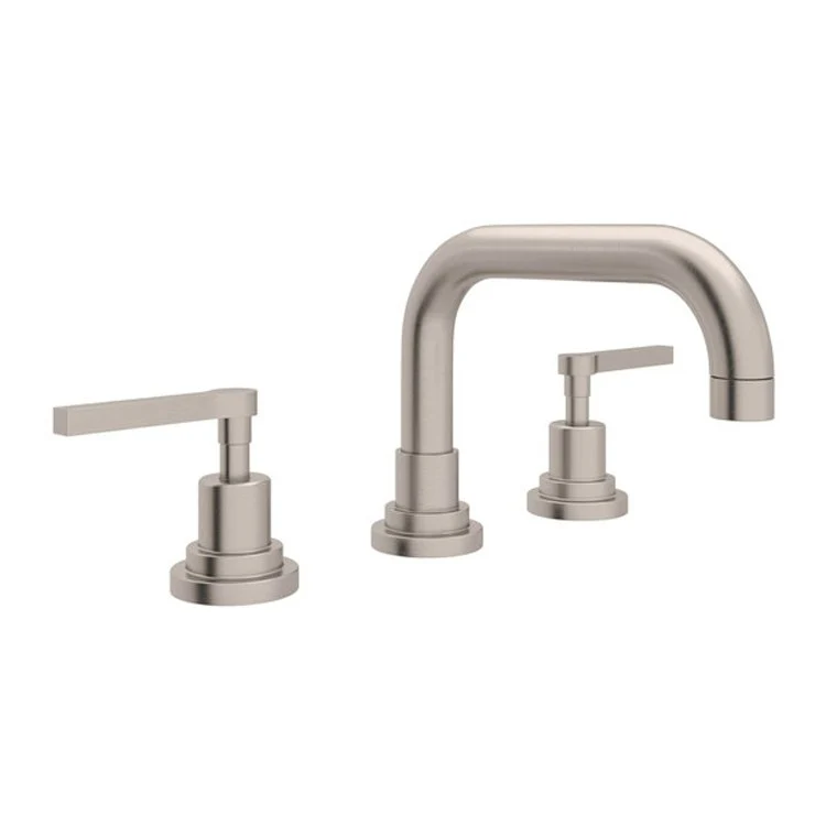 Lavatory Faucet Lombardia Widespread 2 Metal Lever Satin Nickel 1.2 Gallons per Minute 1/2 Inch NPT - Frankwebs