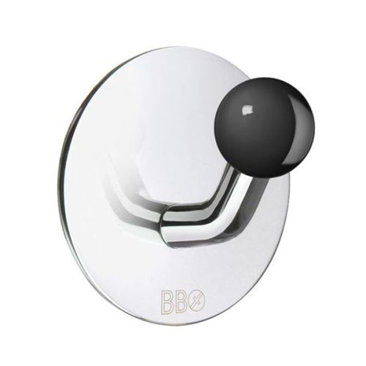 Hook Design Single with Black Knob Black 1-8/9 x 1-8/9 x 1-1/2 Inch 1-1/2 Inch Wall Mount Stainless Steel - Frankwebs