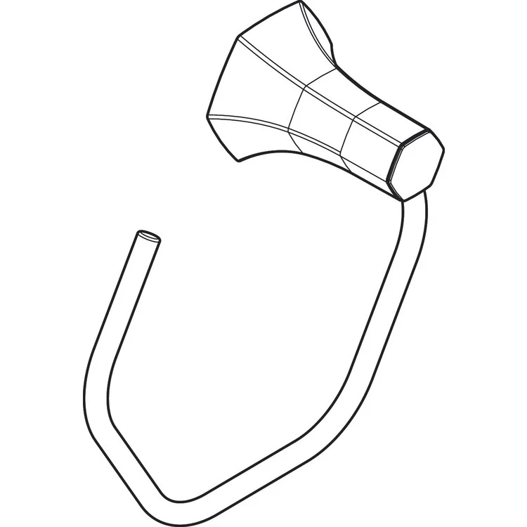 Towel Ring Locarno 7-3/4 Inch Open Polished Nickel Metal 3-1/2 Inch - Frankwebs