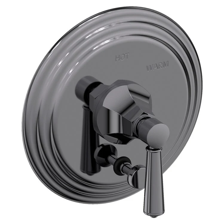 Metropole Pressure Balance Tub/Shower Valve Trim Only with Lever Handle - Midnight Chrome - Frankwebs