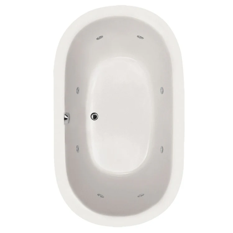 Combination Tub Designer Collection Liliana 66 x 42 x 23 Inch Drop-In Center Drain White Oval - Frankwebs