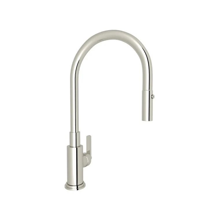 Kitchen Faucet Lombardia Pull Down 1 Metal Lever Satin Nickel 1.5 Gallons per Minute - Frankwebs