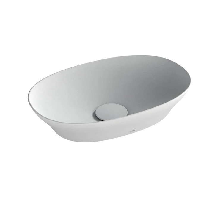 Vessel Kiwami Renesse Oval Lavatory Clean Matte White Vitreous China 15-3/4 x 10-1/4 x 3-1/8 Inch ADA - Frankwebs