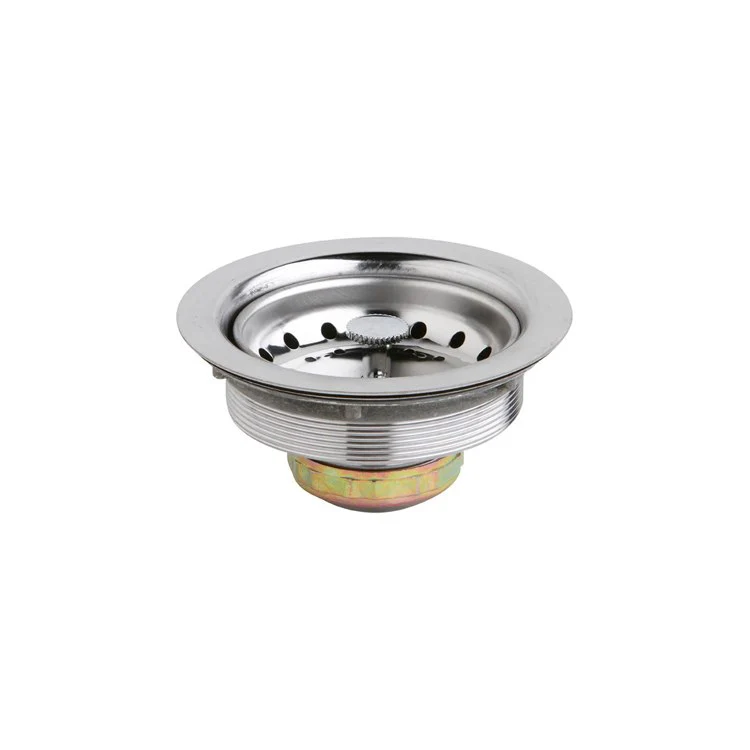 Basket Strainer Dayton Drain with Rubber Stopper Matte 3-1/2 Inch Stainless Steel D361125 - Frankwebs