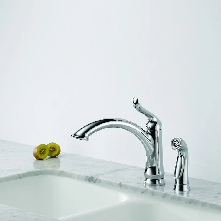 Linden Single Handle Kitchen Faucet with Side Sprayer - Frankwebs