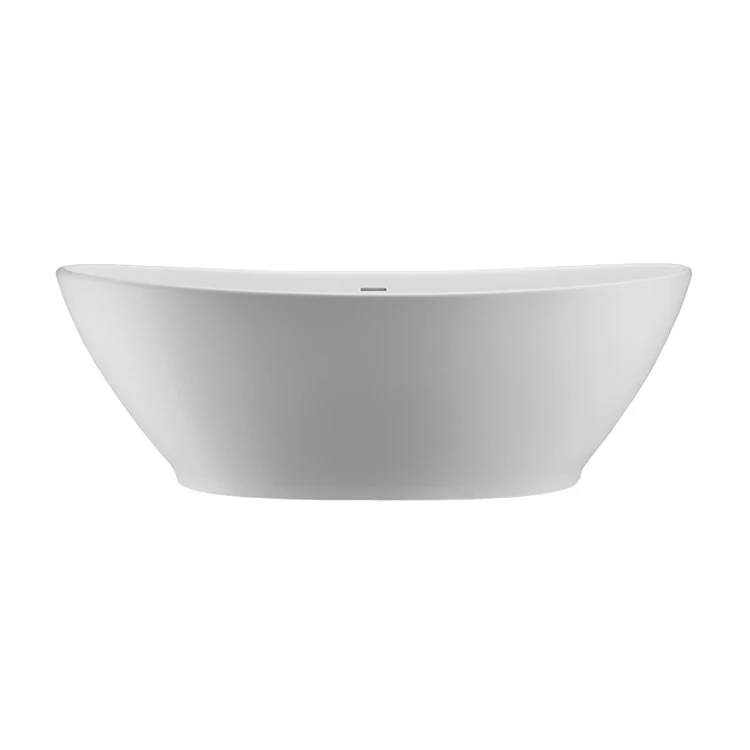 Soaking Tub Elise 63 x 32 Inch Freestanding Integrated Pedestal Center Biscuit Gloss Sculpturestone 74 Gallons 22 Inch - Frankwebs