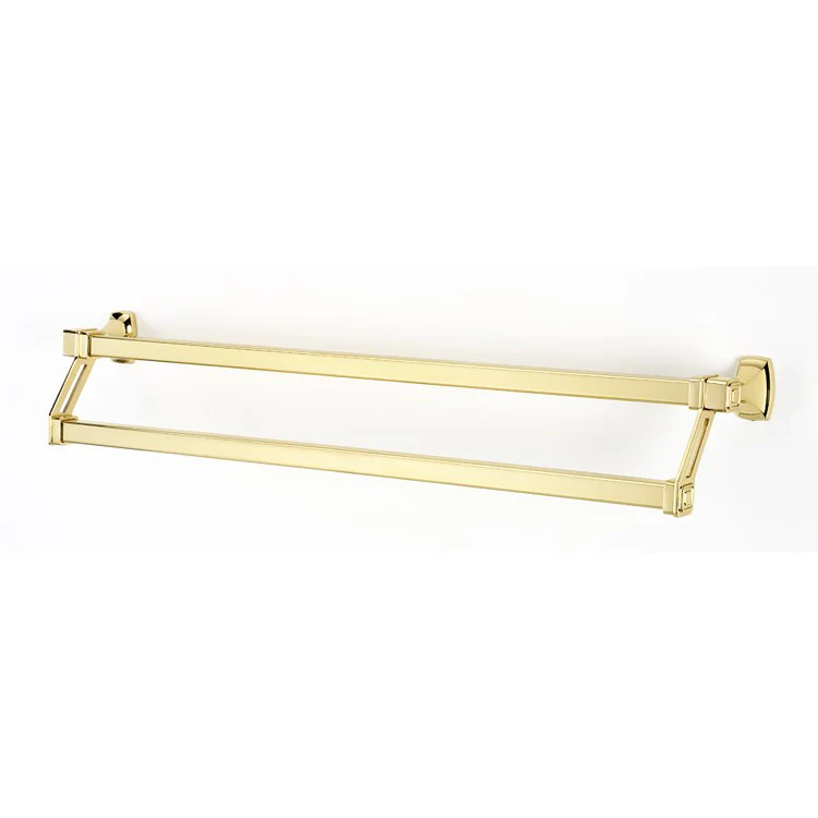 Towel Bar Cube Bath 25 Inch Double Satin Nickel Brass 4-1/2 Inch - Frankwebs