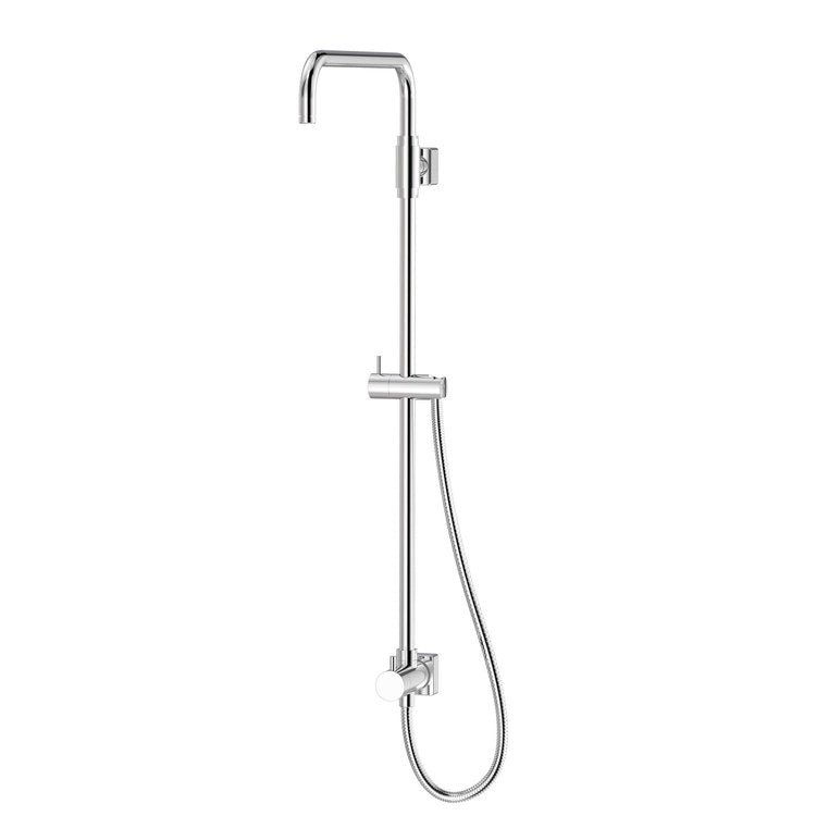 Shower Pipe Duro Exposed Riser 1 Lever Polished Chrome - Frankwebs
