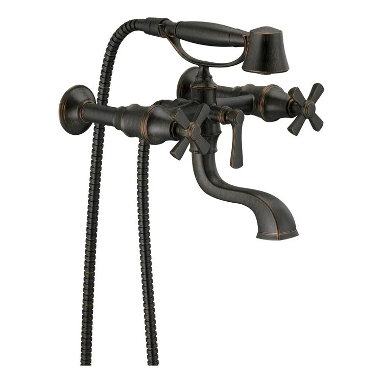 Tub Filler Trim Rook 2 Cross Brilliance Luxe Gold ADA 8 Inch Spread - Frankwebs