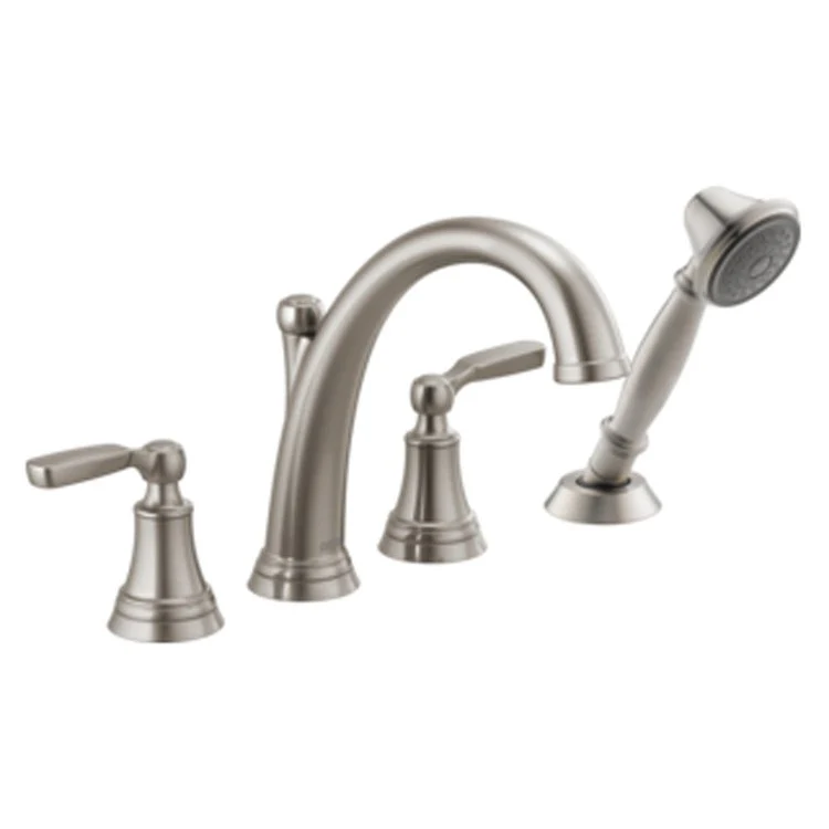 Roman Tub Trim Woodhurst with Handshower Chrome WaterSense ADA 4 Hole - Frankwebs