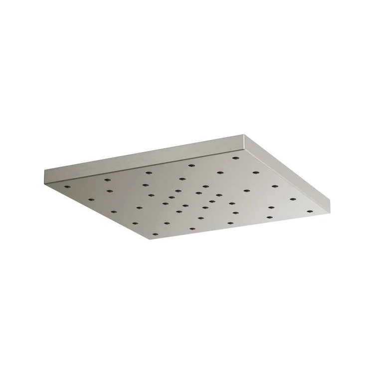 Showerhead Universal Showering 1 Function Linear Round Rain Can Brilliance Brushed Nickel 14 Inch 1.75 Gallons per Minute Square H2OKinetic Drenching Spray - Frankwebs