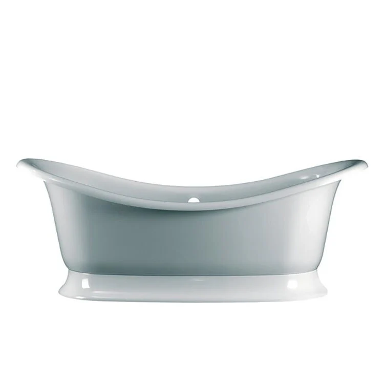 Freestanding Tub Marlborough 75 x 35 Inch Overflow Center Drain Standard White Gloss Oval - Frankwebs