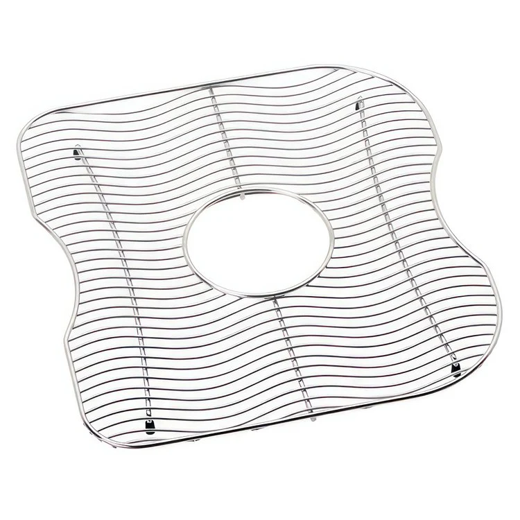 Sink Grid Bottom Grid 15 x 16.5 Inch Polished Stainless Steel for Bowls with Center Drain Opening - Frankwebs