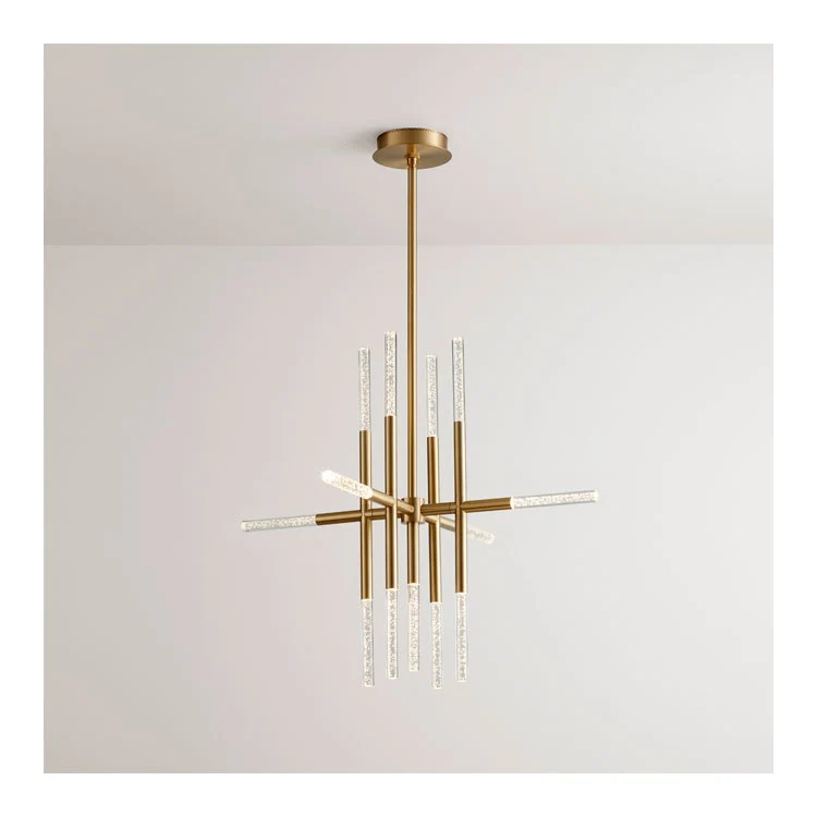 Moxy Thirteen-Light LED Chandelier - Aged Brass - Frankwebs