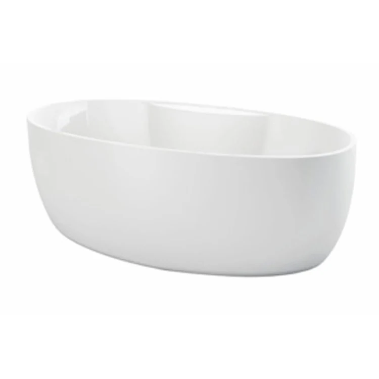Freestanding Tub Vortex 66-1/2 x 33-1/2 x 22-3/4 Inch White Rear Center Drain Oval 60 Gallon - Frankwebs