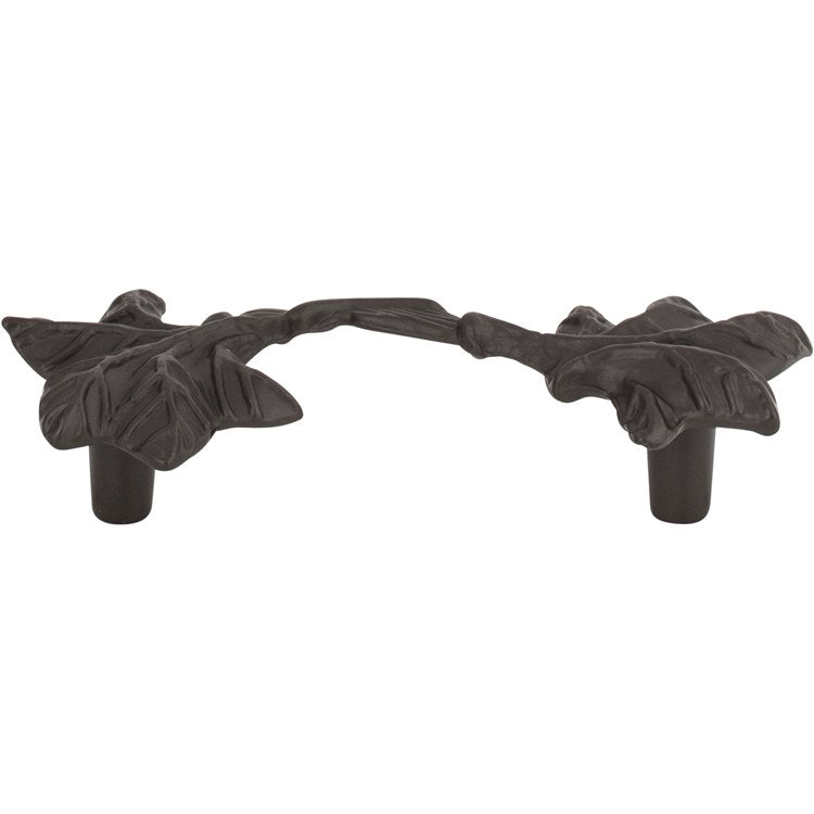 Drawer Pull Atlas Nature Vineyard Leaf Aged Bronze Zinc Alloy 3 Inch 4-1/2 x 1/2 Inch - Frankwebs
