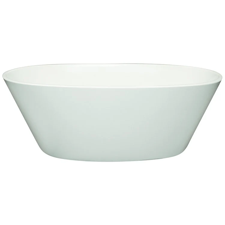 Soaking Tub Ston Collection Opal 63 x 33 Inch Freestanding Tub Only Center Biscuit Hydroluxe SS - Frankwebs