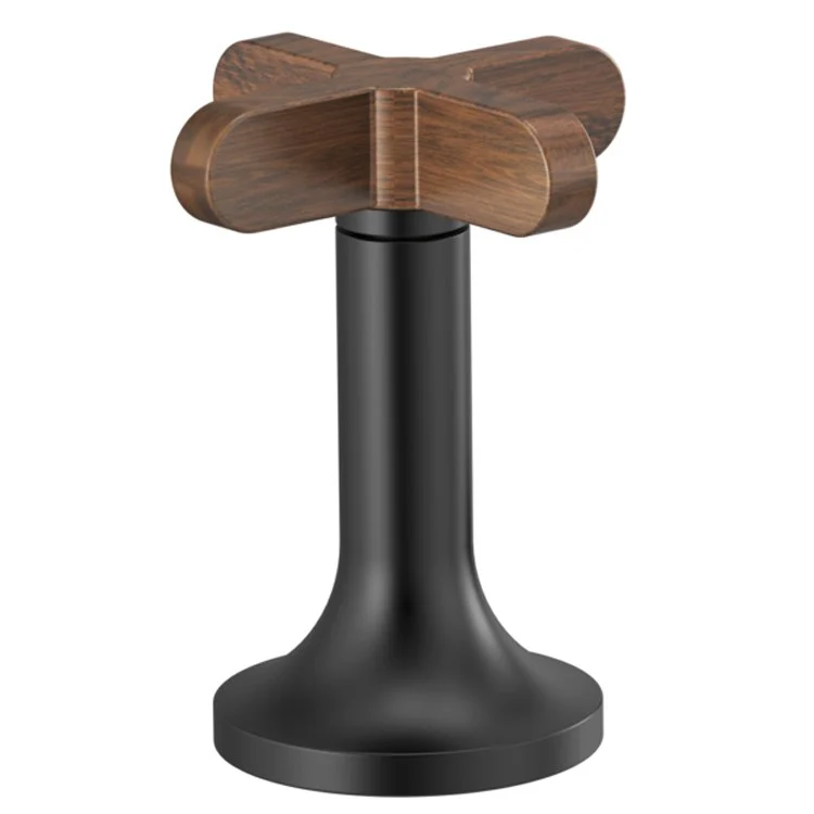 Handle Kit Odin Metal/Wood 2 High Cross Matte Black ADA for Widespread Lavatory - Frankwebs