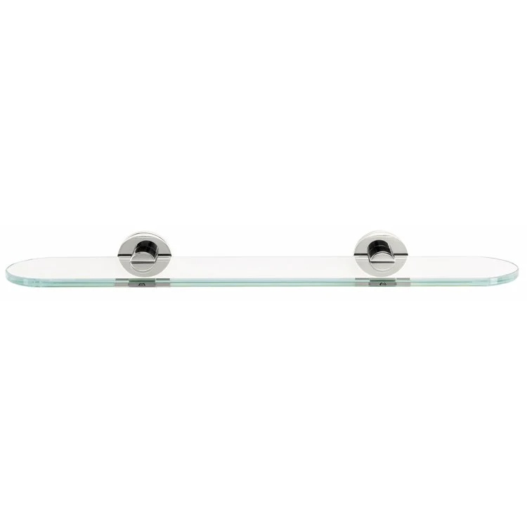 Shelf Contemporary I Bath with Brackets Polished Nickel 18 Inch Brass/Glass - Frankwebs
