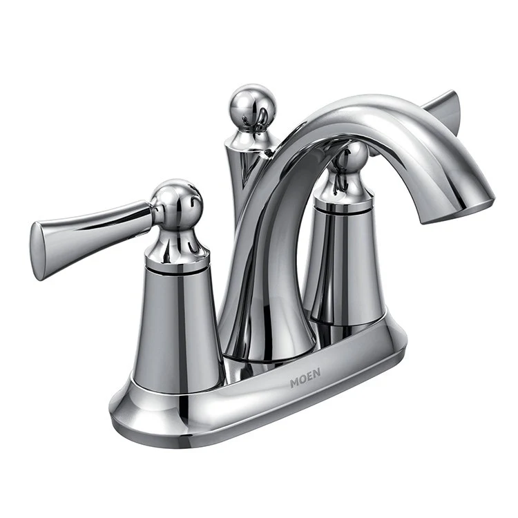 Wynford Two Handle High-Arc Centerset Bathroom Faucet with Pop-Up Drain - Frankwebs