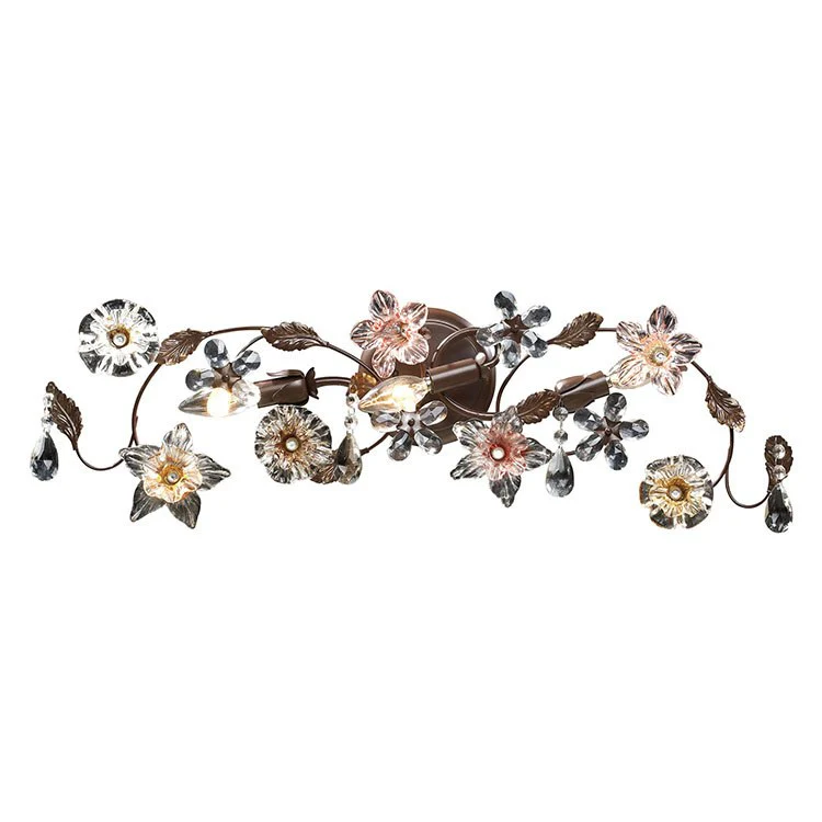 Cristallo Fiore Three-Light Bathroom Vanity Fixture - Frankwebs