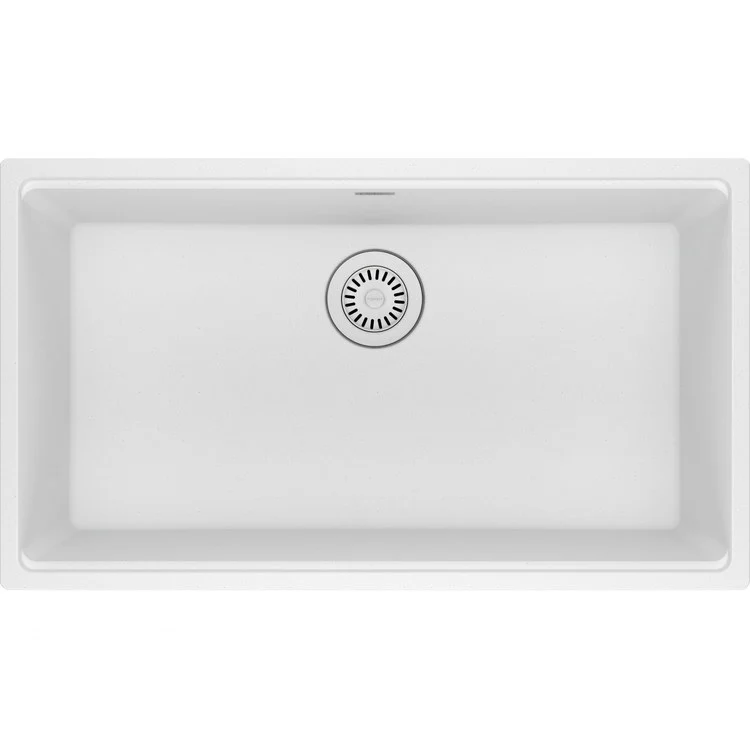 Kitchen Sink Maris 31 x 17.8 Inch 1 Bowl Polar White Undermount Rectangular Granite - Frankwebs