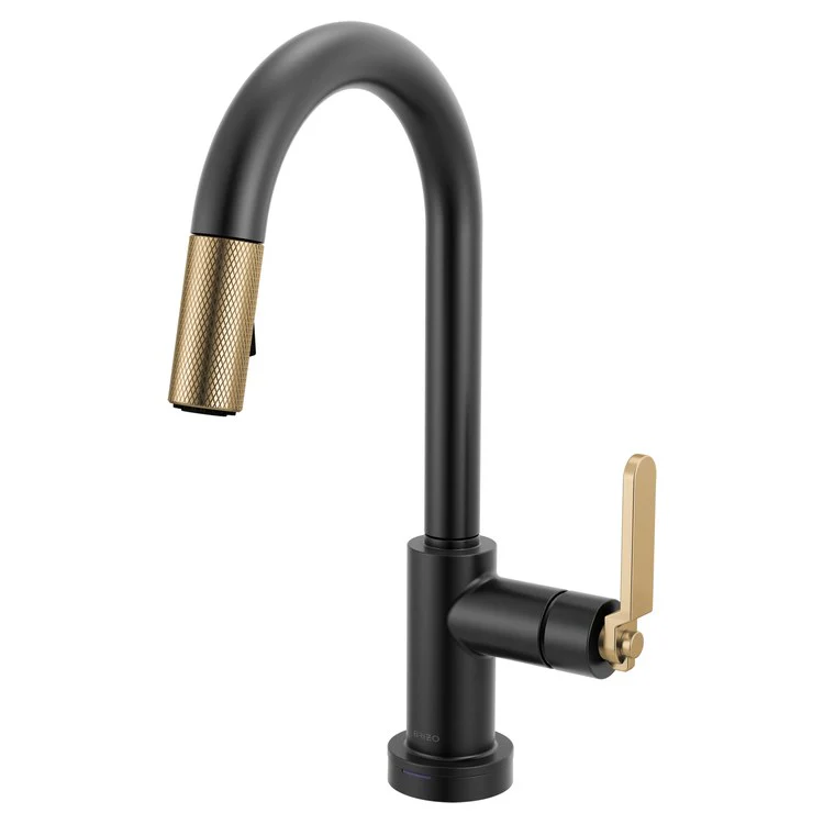 Prep Faucet Litze Smarttouch 1 Industrial Handle ADA Brilliance Luxe Gold Pull Down Dual Function Arc 360 DEG Swivel 1.8 Gallons per Minute - Frankwebs