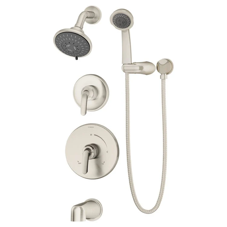 Elm Two Handle Wall-Mount Tub and Shower Trim Kit with Handshower without Valves - Frankwebs