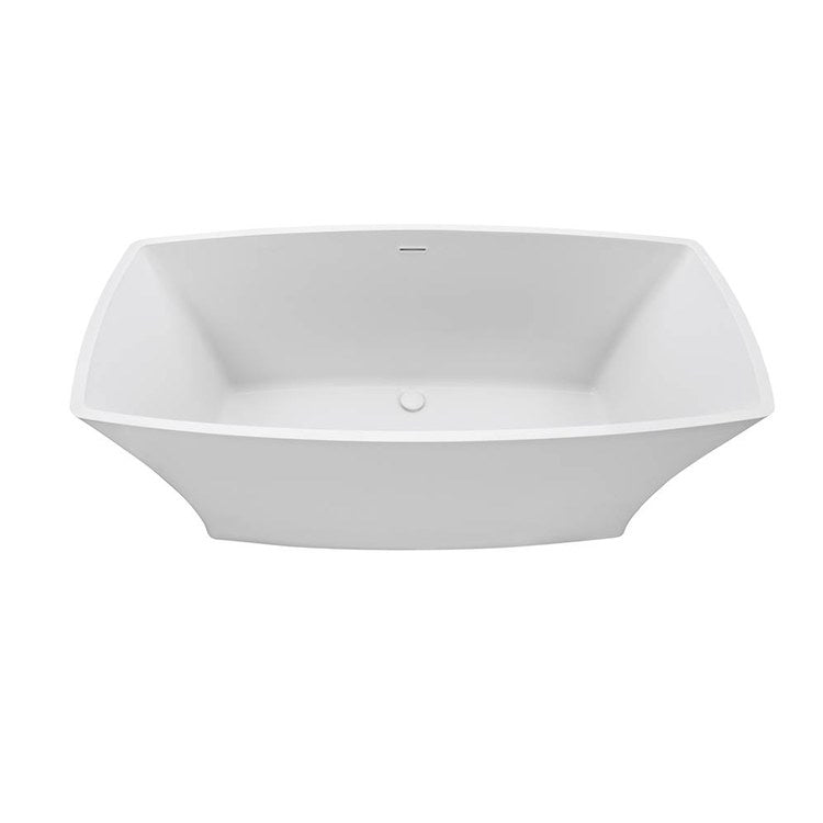 Air Tub Marcel 65.5 x 31 Inch Freestanding Rear Center Drain White Gloss Rectangular - Frankwebs