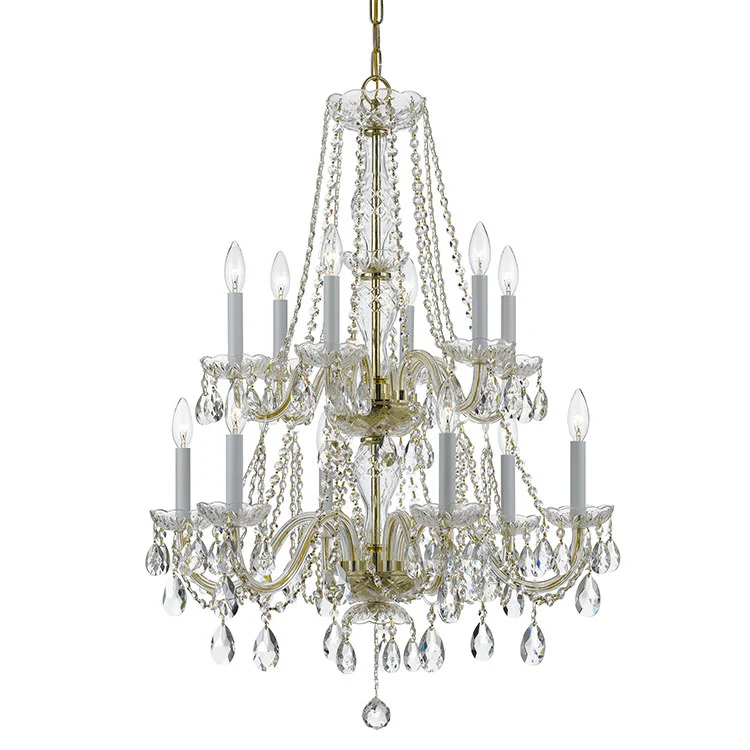 Traditional Crystal Twelve-Light Chandelier - Frankwebs