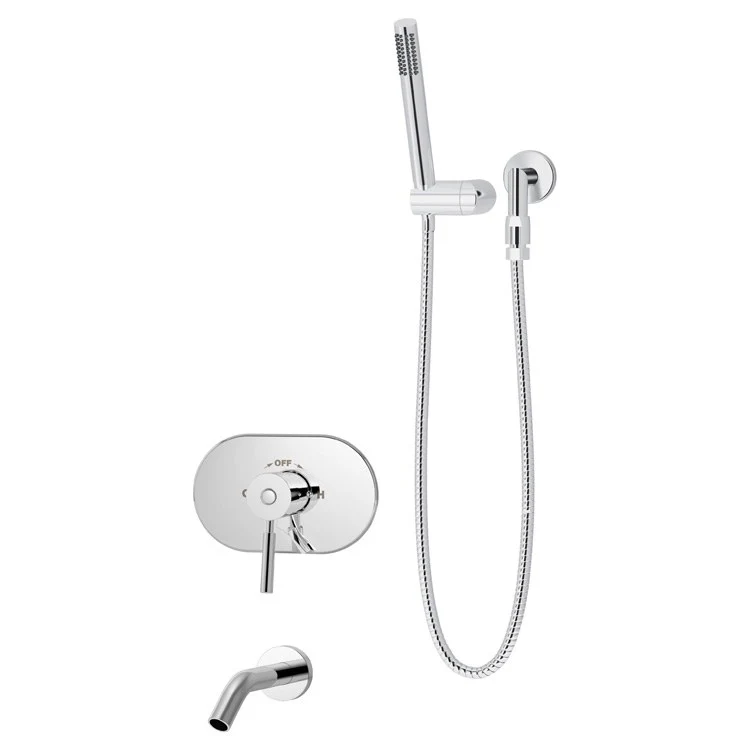 Tub Trim Sereno Oval with Handshower 1 Lever Polished Chrome ADA 1.5GPM - Frankwebs