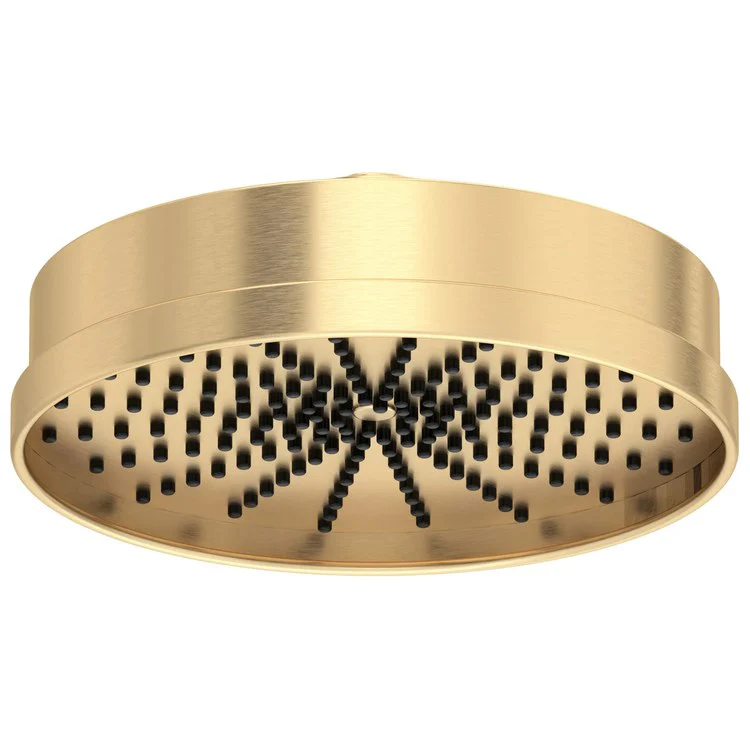 Showerhead Armstrong 1 Function Satin English Gold 7-3/4 Inch 1.8 Gallons per Minute 8 Inch Round Rain - Frankwebs