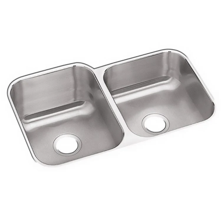 Kitchen Sink Dayton 32 x 21 Inch Double Bowl Offset Right Soft Satin Undermount - Frankwebs