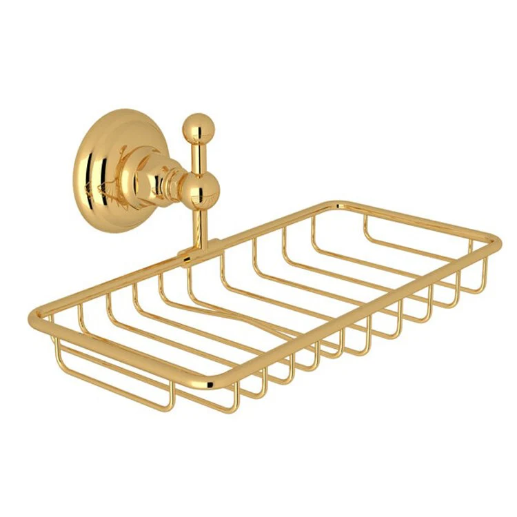 Soap Basket Double Polished Nickel 9-5/8 x 4-3/4 Inch Brass Wall Mount - Frankwebs