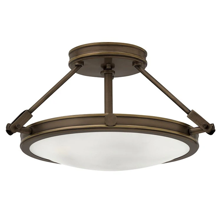 Collier Single-Light LED Semi-Flush Mount Ceiling Light - Frankwebs