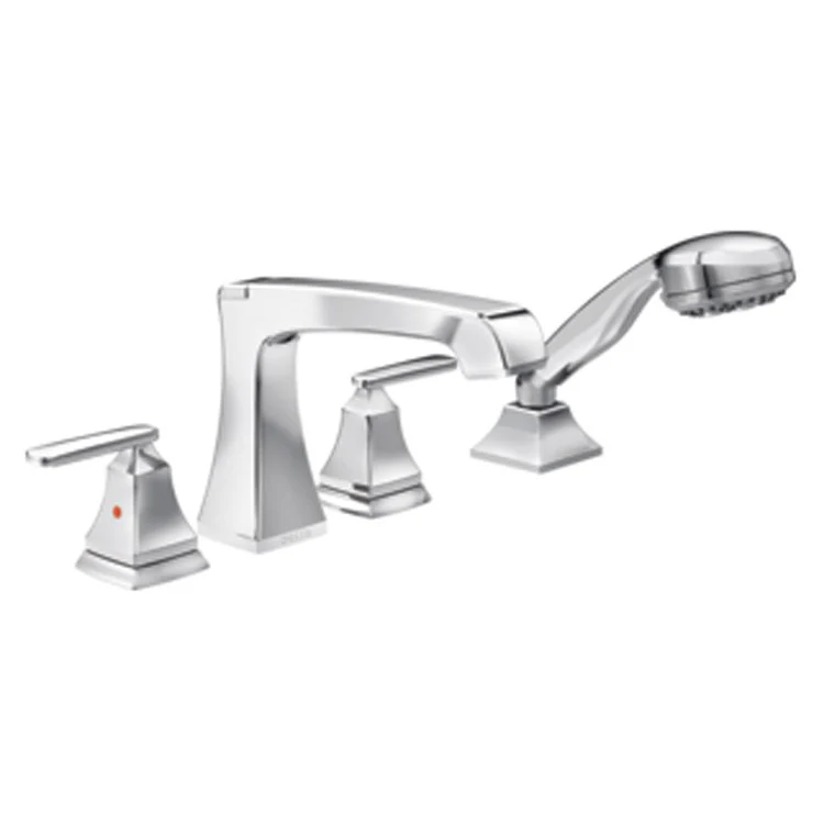 Ashlyn Two Handle 4-Hole Roman Tub Faucet with Handshower - Frankwebs