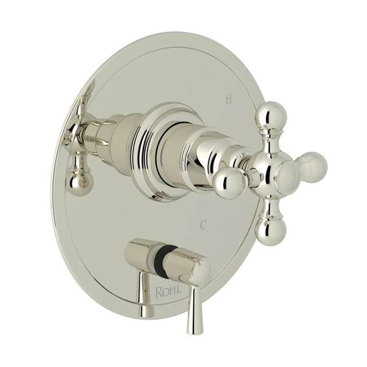 Pressure Balance Valve Trim Arcana with Diverter 1 Cross Handle Satin Nickel 5.5 Gallons per Minute - Frankwebs