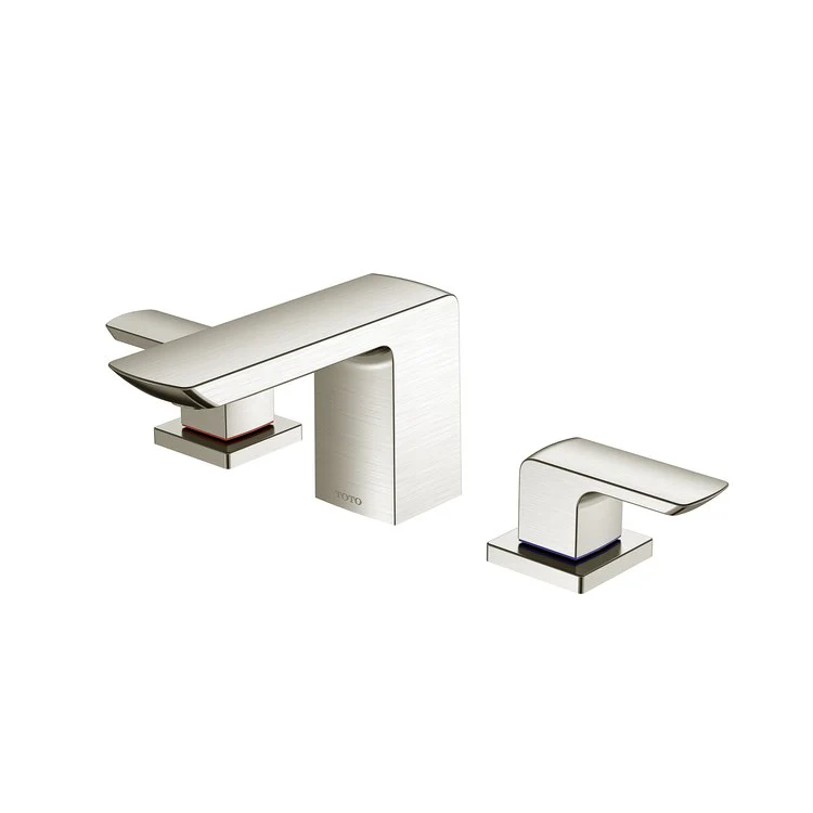 Lavatory Faucet GR Deck Mount Widespread 8 to 11 Inch Spread 2 Lever ADA CALGreen/WaterSense Brushed Nickel 1.2 Gallons per Minute - Frankwebs