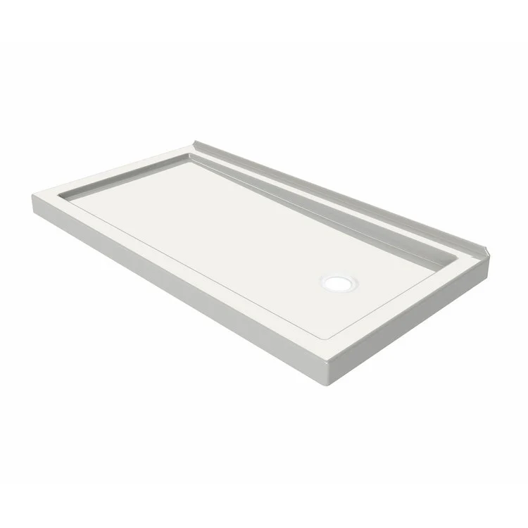Shower Base B3 Wall Mounted Right Round Drain White 60 x 36 Inch Acrylic Right Hand - Frankwebs