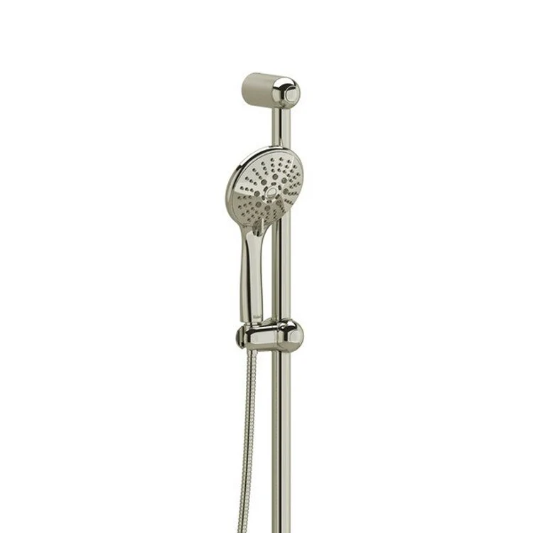 Handshower Set Round 3-Jet with Cursor Brushed Nickel 3 Function 1.8 Gallons per Minute 32 Inch Slide Bar - Frankwebs
