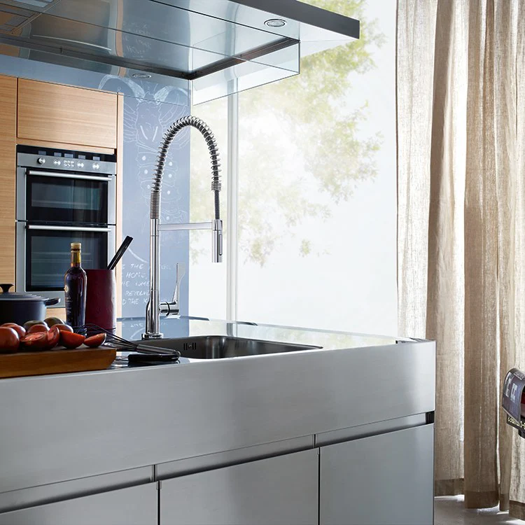 AXOR Citterio Kitchen Faucet with Pull-Out Spring Spout and Locking Spray Diverter - Frankwebs