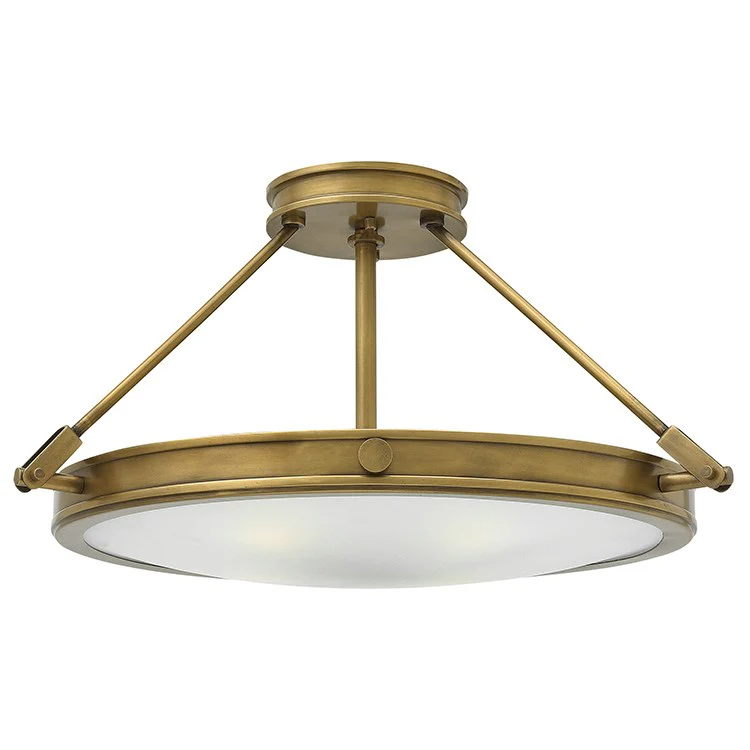 Collier Single-Light LED Semi-Flush Mount Ceiling Light - Frankwebs