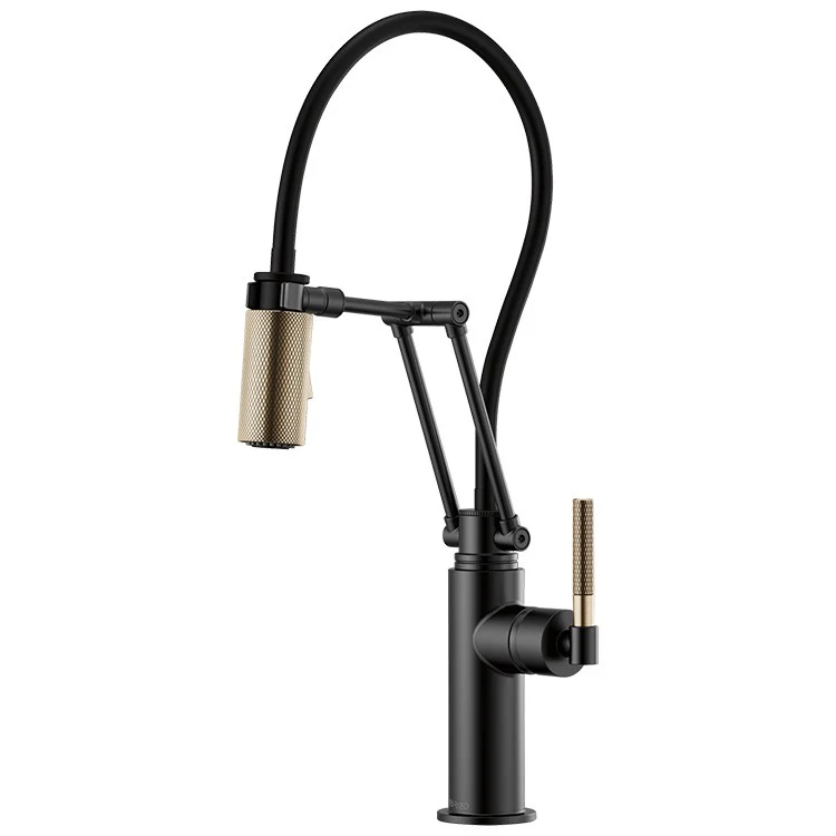 Litze Single Handle Articulating Pull Down Kitchen Faucet with Knurled Handle - Frankwebs