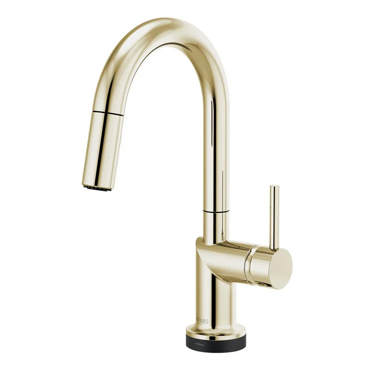 Bar Faucet Odin 1 Less Handle ADA Brilliance Polished Nickel SmartTouch Pull Down with Arc 1.8 Gallons per Minute - Frankwebs