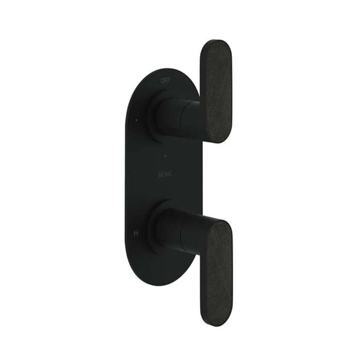 Thermostatic Trim Miscelo 1/2 Inch with Diverter Greystone Quarry Accent 2 Lever Polished Chrome 6.7 Gallons per Minute Brass - Frankwebs