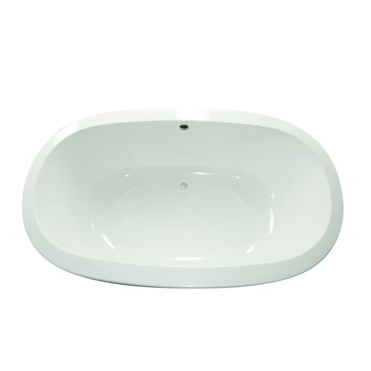 Combination Tub Ston Collection Corazon 74 x 44 x 19 Inch Drop-In Center Drain White Oval - Frankwebs