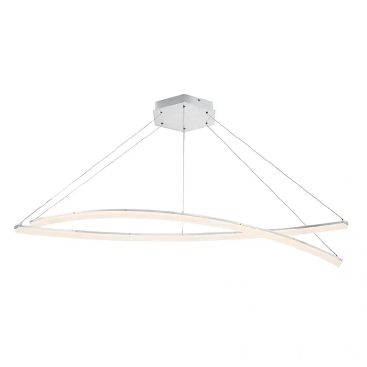Radius Single-Light Two-Stem LED Curved Pendant 3000K - Frankwebs