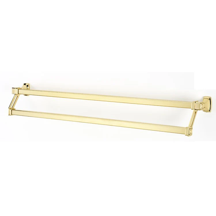 Towel Bar Cube Bath 31 Inch Double Polished Brass 4-1/2 Inch - Frankwebs