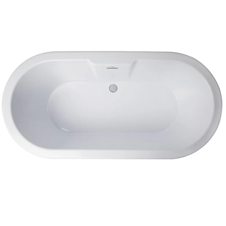 Soaking Tub Metro Collection Chateau 66 x 32 Inch Freestanding Tub Only Side Center Almond Hydroluxe SS - Frankwebs